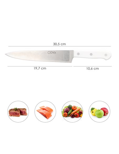 Faca de Cozinha / Chef Husky 20 cm. Lâmina de aço inoxidável
