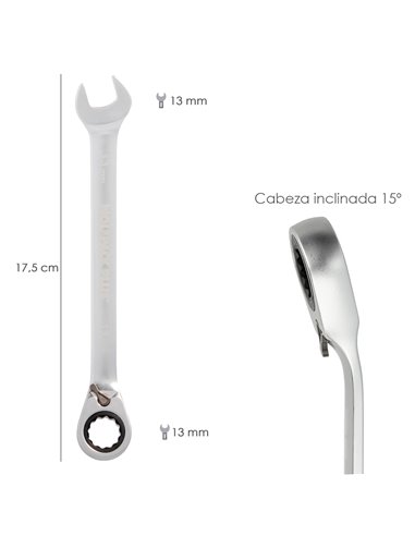 Llave Combinada Con Carraca 13 mm. DIN 3113