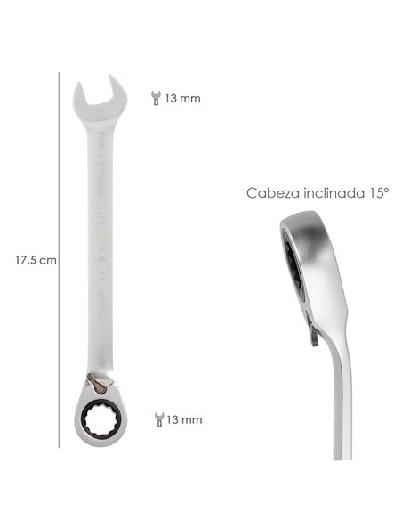 Llave Combinada Con Carraca 13 mm. DIN 3113