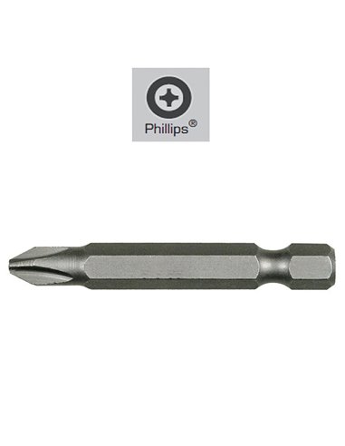 Destorpuntas Largo Phillips Nº 1 (20 Piezas) Acero S2 al Cromo Vanadio