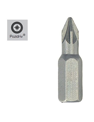 Removedor de bits Pozidriv nº 2 (50 peças) S2 aço cromo vanádio