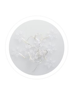 Copos de nieve LED transparentes 1,35M Luz fría