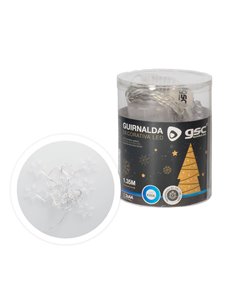 Copos de nieve LED transparentes 1,35M Luz fría 2