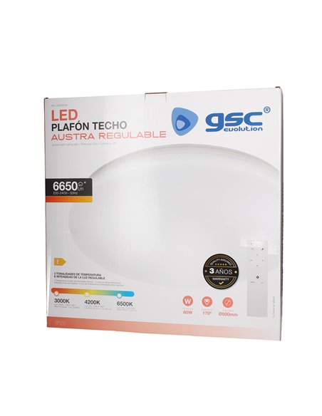 Plafón techo LED Austra 60W 3000K a 6500K regulable