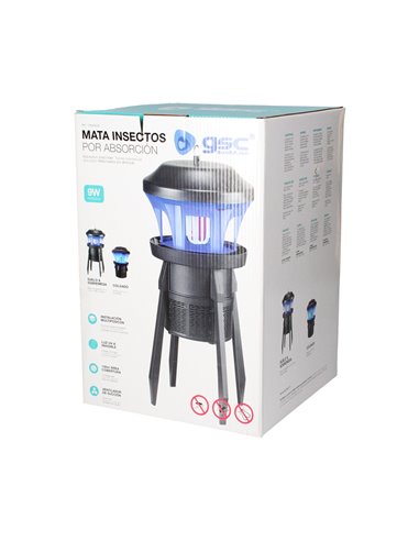 Mata insectos por absorción con ventilador 9,5W