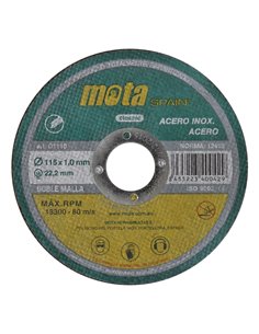 DISCO CORTE A/INOX. 115 X 1.0 X 22.23 MM