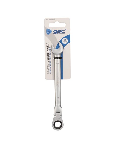 Llave combinada con crique articulado CR-V 11mm