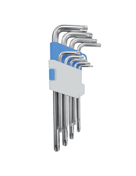 Set 9 llaves torx de T10 a T50
