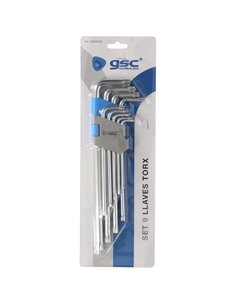 Set 9 llaves torx de T10 a T50 2
