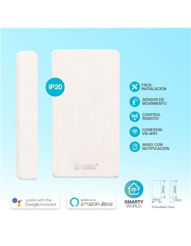 Sensor inteligente vía wifi para puertas y ventanas