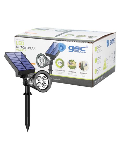 Alezu LED solar jardim estaca 3300K IP67 regulável