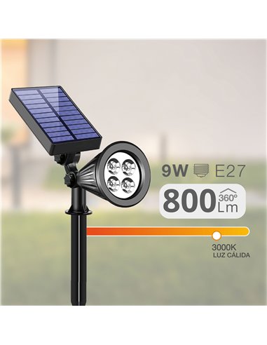 Alezu LED solar jardim estaca 3300K IP67 regulável