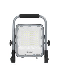 Proyector aluminio LED con soporte móvil 50W 6500K IP65 Gris