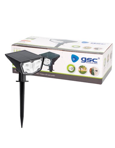 Estaca jardín solar LED Darka 3300K IP67 regulable