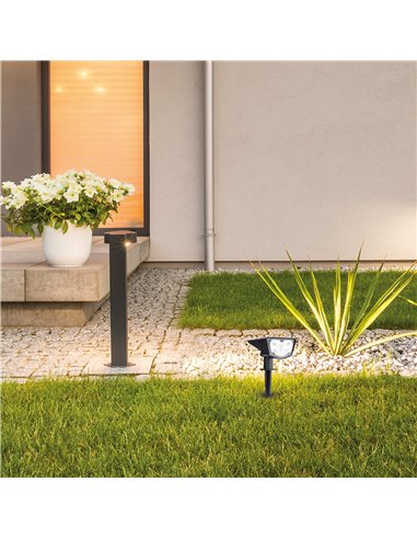 Estaca solar de jardim Darka LED 3300K IP67 regulável