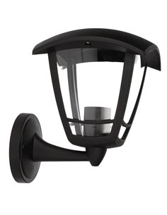 Farol jardin PP.brazo abajo E27 60W Negro