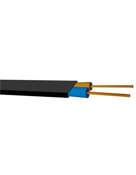 Rollo 100M Manguera plana (2x1.5mm) Negro