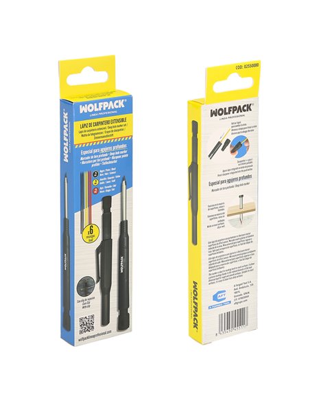 Lapiz Carpintero Portaminas Con 6+1 Recargas Cera Marcadora, Tiza Marcadora, Trazador, Rotulador Marcador, Rotulador Obra,