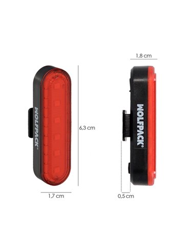Luz traseira LED para bicicleta/scooter - 100 lúmens e 4 modos