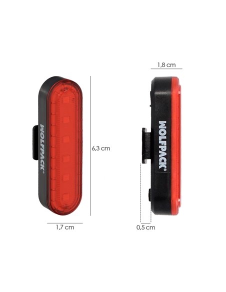 Luz Led Trasera Para Bicicleta / Patinete 100 Lumenes (4 Modos) Bateria Recargable USB