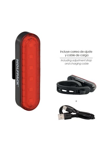 Luz traseira LED para bicicleta/scooter - 100 lúmens e 4 modos