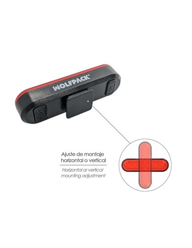 Luz traseira LED para bicicleta/scooter - 100 lúmens e 4 modos