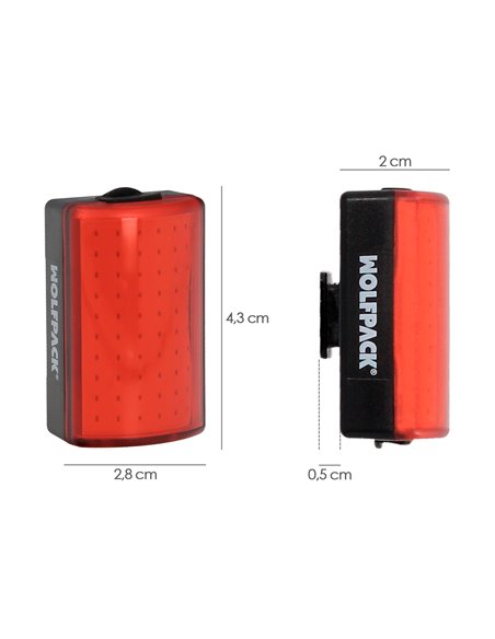 Luz Led Trasera Para Bicicleta / Patinete 120 Lumenes (8 Modos) Bateria Recargable USB