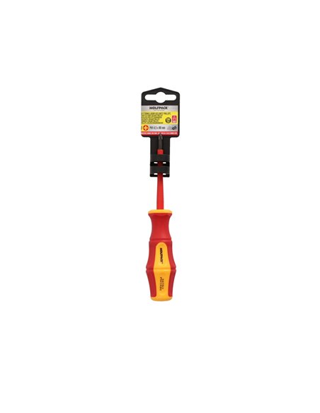 Destornillador Phillips Aislado Certificado VDE 1.000 V. Medida PH 1 - 4,5 x 80 mm. Destornillador Seguridad Electricista