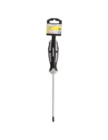 Destornillador Phillips Acero S2 Mango TPR Bimaterial. Medida PH 2 x Ø 6,0 x 150 mm.  DIN5262.