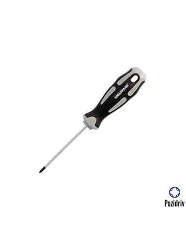 Chave de fenda Pozidriv em aço S2 - PZ 0 x Ø 3,0 x 75 mm