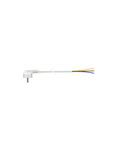 Cable con clavija schuko 1m 3x1.5mm 4,8mm 16a 250v t/tl blanco. solera 7000/1.