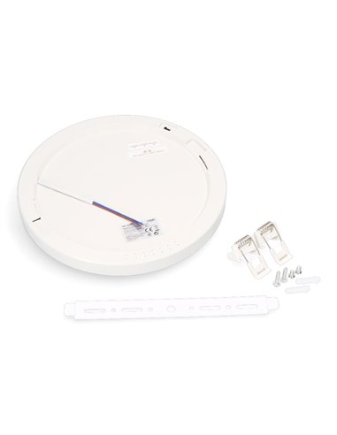 Downlight ajustable led superficie/empotrar 20w 2.050lm marco blanco.3 temperaturas de luz. edm