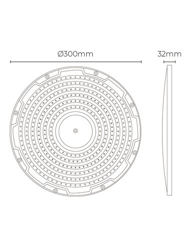 Campana led 100w 10.000lm 6500k 90° ip65 edm
