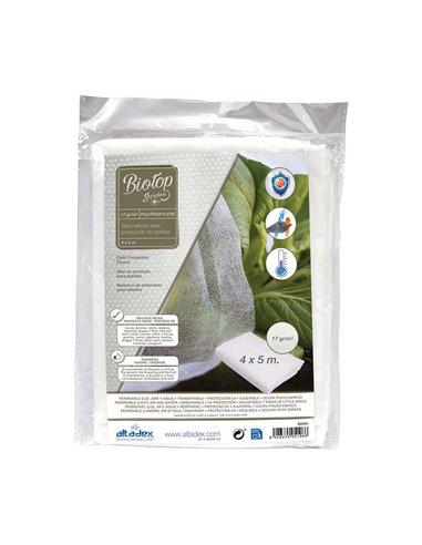 Tela de protección cultivos paño artic 4x5m 17g/m²