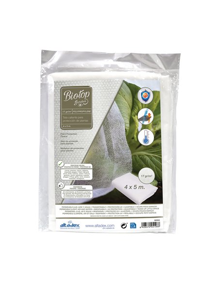 Tecido de Proteção de Culturas Pano Artic 4x5m 17g/m²