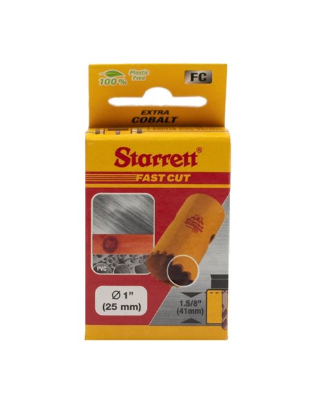 Corona perforadora bi-metal fast cut ø25mm 63fch025 starrett