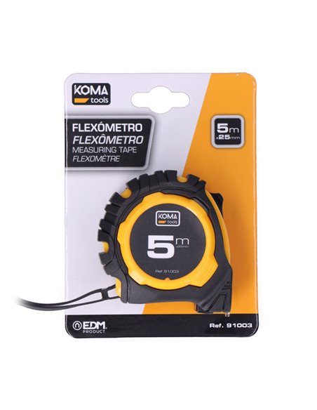 Flexometro 5m x 25mm abs standard koma tools