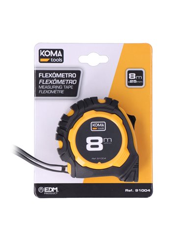 Flexometro 8m x 25mm abs standard koma tools
