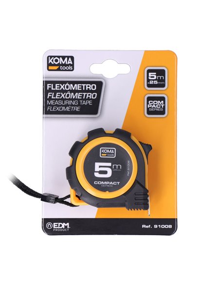 Flexometro 5m x 25mm abs compact koma tools