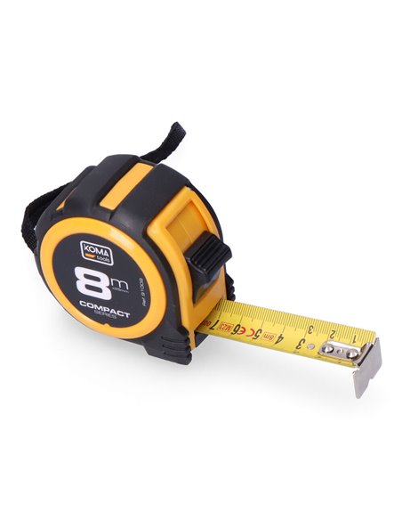 Flexometro 8m x 25mm abs compact koma tools
