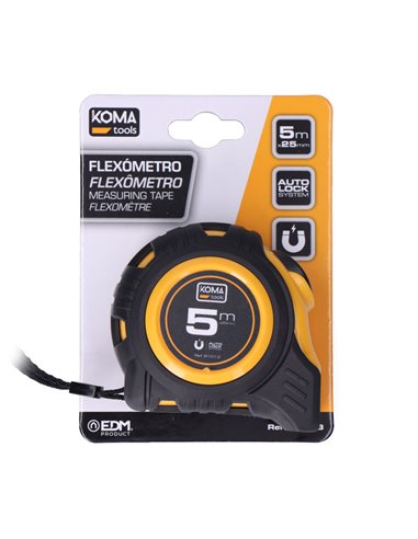 Flexometro 5m x 25mm abs magnet koma tools