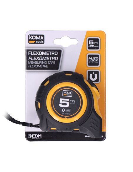 Flexometro 5m x 25mm abs magnet koma tools