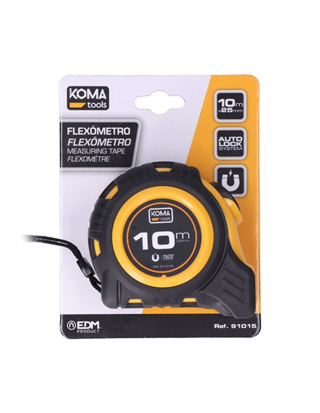 Flexometro 10m x 25mm abs magnet koma tools