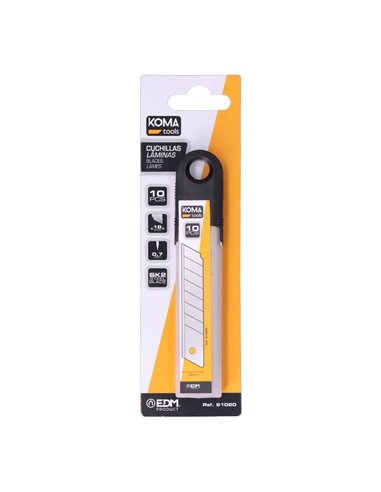 Set de 10 cuchillas de recambio para cúter 91017 koma tools