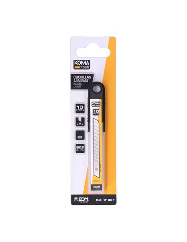 Set de 10 cuchillas de recambio para cúter 91018 koma tools