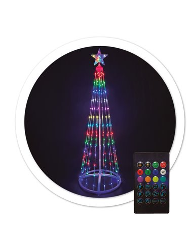 Árbol LED 1,2M con USB + mando 32 funciones IP44 con luz fría (copia)