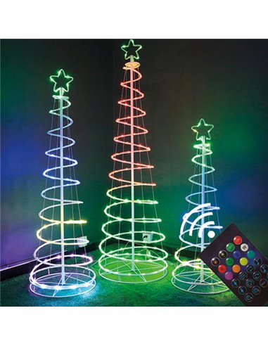 Árbol LED inteligente vía bluetooth y mando Hode 1,5M 24 funciones RGB IP44