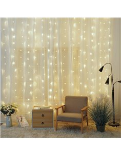 Cortina LED luminosa 1x1,2M Luz fría 2