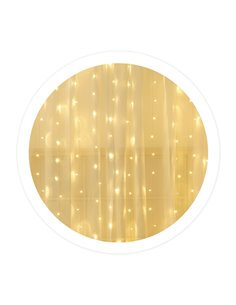 Cortina LED luminosa 2x1M Luz cálida
