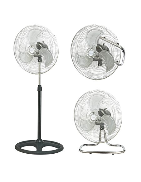 Ventilador de metal 3 em 1 (mesa, parede e chão) 45cm 70W